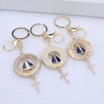 Wholesale Zinc Alloy Vintage Embossed Rose Gold Keychain Charm Keychain Key Ring Accessories Gift - Image 4