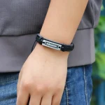 Wholesale Metal Alloy PU Leather Cross Charm Bracelet Religious Wristband Men Women Fashion Jewelry Accessories - Image 3