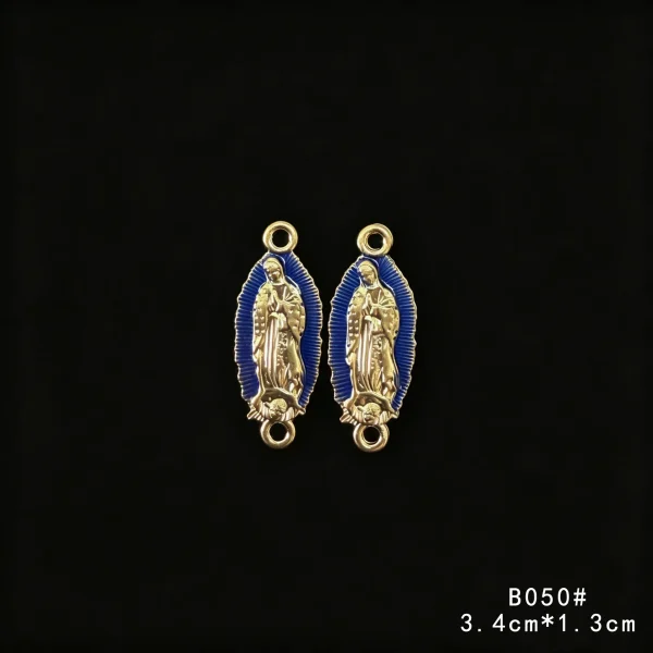 Wholesale Catholic Alloy Charm Pendant Two Hole Connector DIY Necklace Bracelet Jewelry Accessories