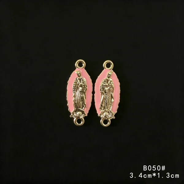 Wholesale Catholic Alloy Charm Pendant Two Hole Connector DIY Necklace Bracelet Jewelry Accessories