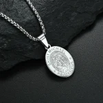 Stainless Steel St Michael Archangel Pendant Necklace Men Religious Jewelry Wholesale Dropshipping - Image 6