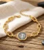 Wholesale Zinc Alloy Vintage Religious Portrait Charm Pendant Bracelet Knot Design Catholic Saint Benedict Jewelry Unise