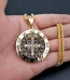 Wholesale Zinc Alloy St Benedict Exorcism Medal Pendant Necklace Vintage Hip Hop Round Charm Sweater Chain Religious Jew