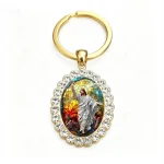 Wholesale Zinc Alloy Catholic Jesus Pattern Sticker Keychain Factory Direct Accessories - Image 4