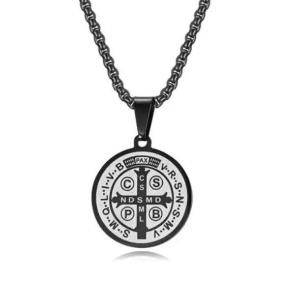 Wholesale Stainless Steel Cross Medal Pendant Necklace Vintage Religious Men Women Titanium Steel Jewelry Accessories