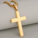 Wholesale Stainless Steel Double Layer Cross Necklace Titanium Steel Non Fading Fashion Jewelry Women Men Gift - Image 4