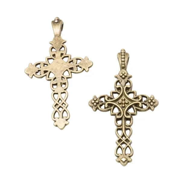 Catholic Hollow Cross Pendant in Zinc Alloy DIY Jewelry Accessory Fashion Charms