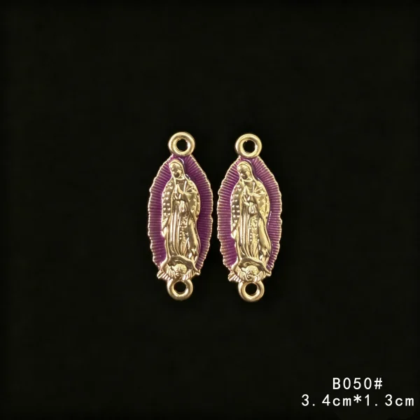 Wholesale Catholic Alloy Charm Pendant Two Hole Connector DIY Necklace Bracelet Jewelry Accessories
