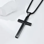Wholesale Stainless Steel Cross Pendant Necklace Men Fashion Jewelry Titanium Steel Charm Minimalist Hip Hop Rock Accessories - Image 3